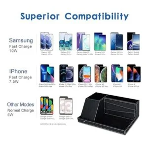 Topmade Cargador inalámbrico rápido con organizador de_2