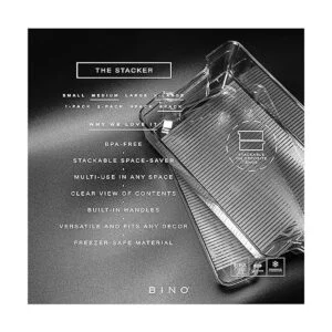BINO Contenedores de almacenamiento de plástico apilables_2