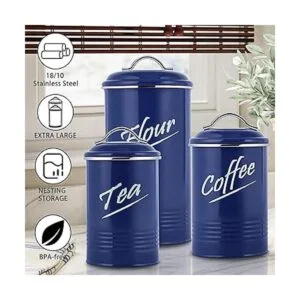 Hillbond Juego de 4 recipientes de almacenamiento de_4