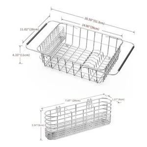 Escurridor de platos en el fregadero ajustable de 14.96 a_4