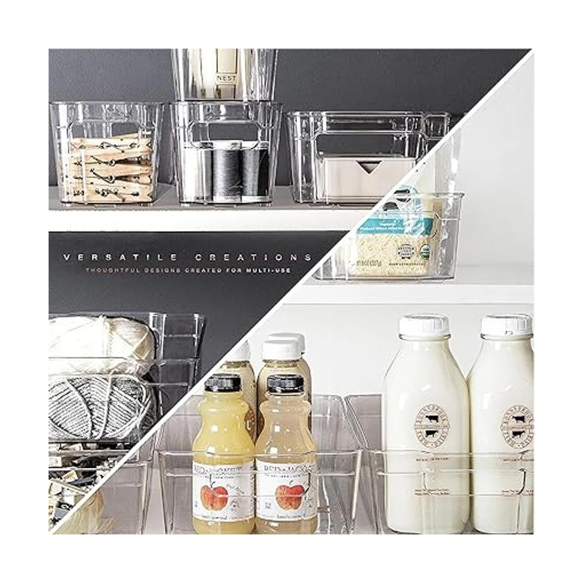 BINO Contenedores de almacenamiento de plástico apilables_5