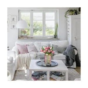 Paquete de 2 floreros de cristal florero estriado rosa_6