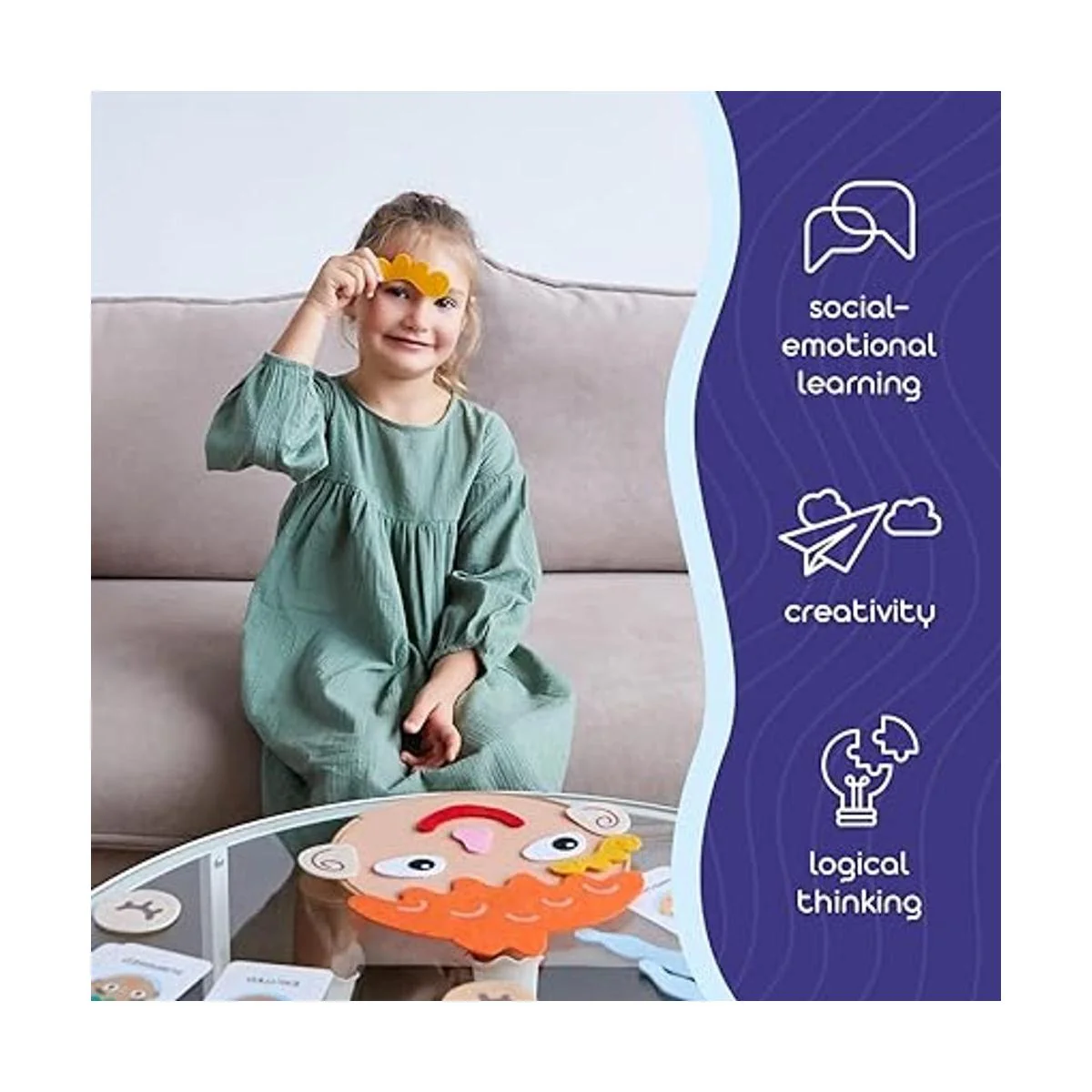 Juego social emocional para niños Haz caras y describe_6