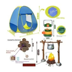 MITCIEN Tienda de campaña para niños con fogata juego de_5
