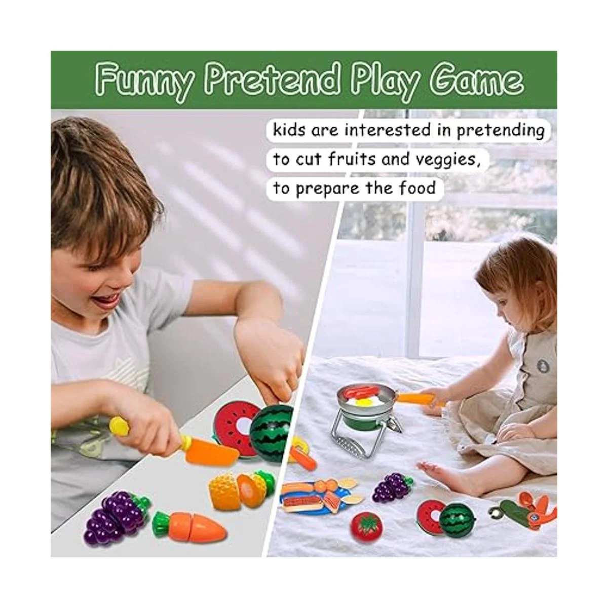 MITCIEN Tienda de campaña para niños con fogata juego de_4