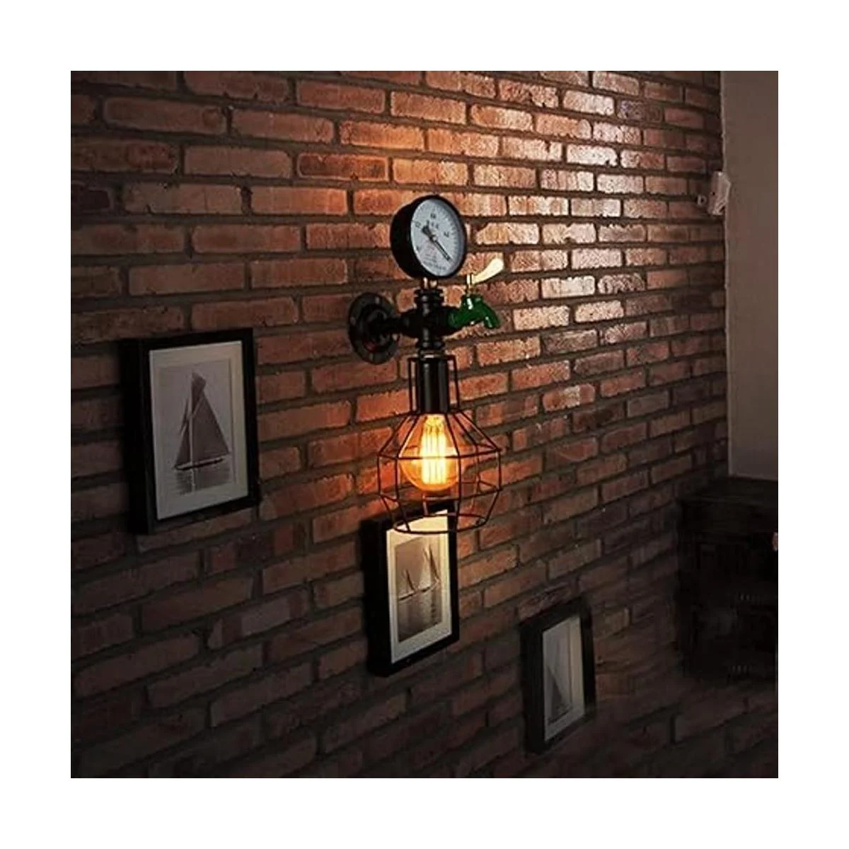 Lovefindahome Lámpara de pared industrial con enchufe E26_6