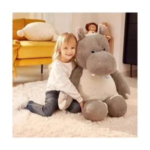 IKASA Juguete de peluche gigante de hipopótamo gigante_3