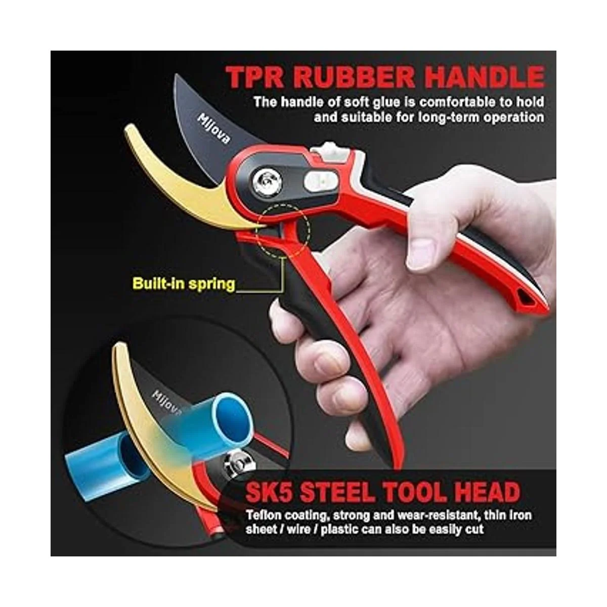 Podadoras de jardín tijeras de jardín resistentes con_6