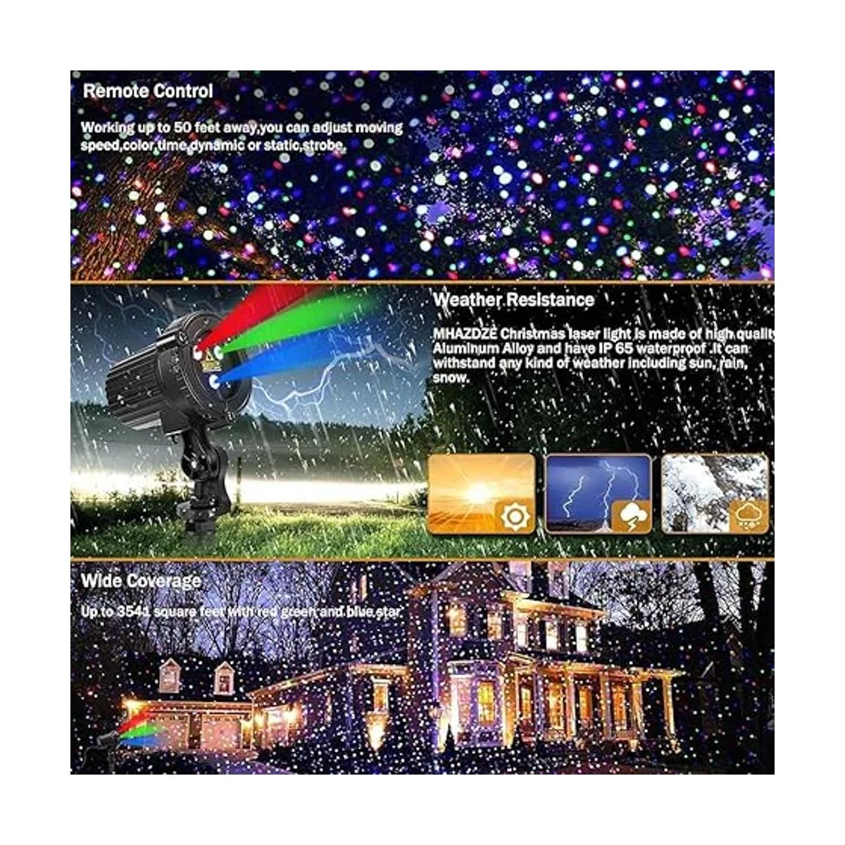 Luces láser de Navidad proyector de luces láser para_2