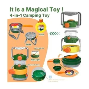 MITCIEN Tienda de campaña para niños con fogata juego de_6