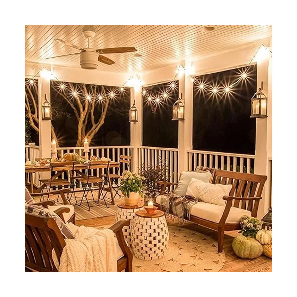 Paquete de 2 luces LED G40 regulables de 100 pies con 52_6