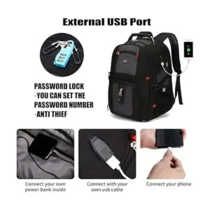 Mochila extra grande para laptop de viaje de 50 litros_2