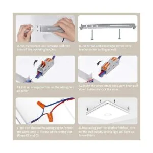 Airand Lámpara de techo LED empotrada de 24 W y 12.6_7