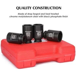 MIXPOWER Juego de llaves de impacto profundo de 12_4