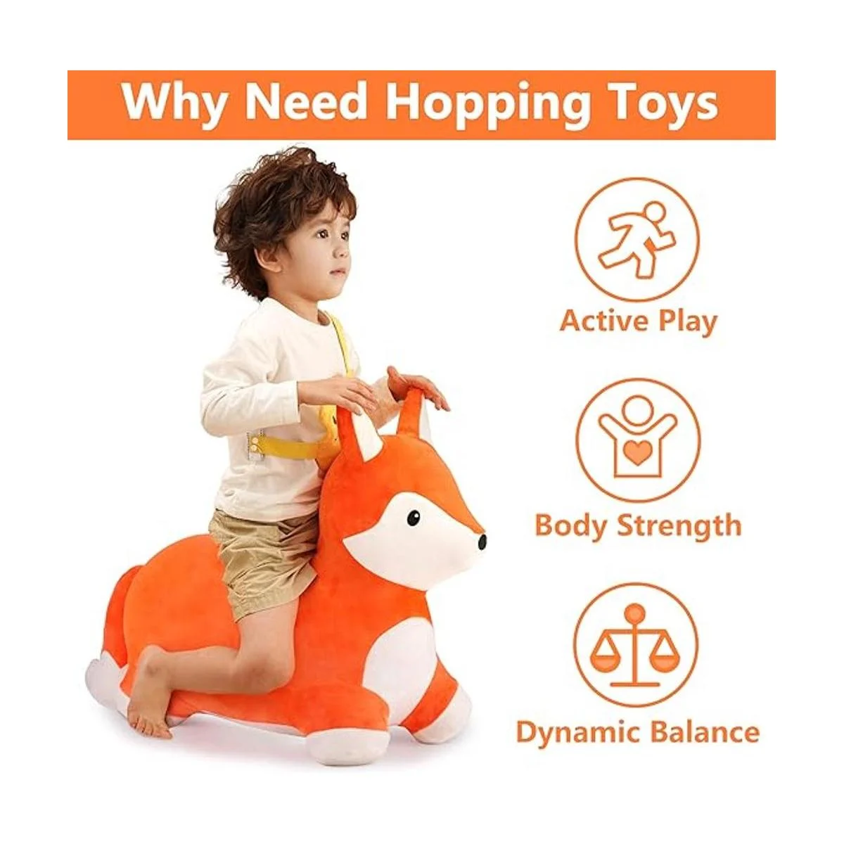 iPlay iLearn Bouncy Pals Caballo de salto de zorro_2