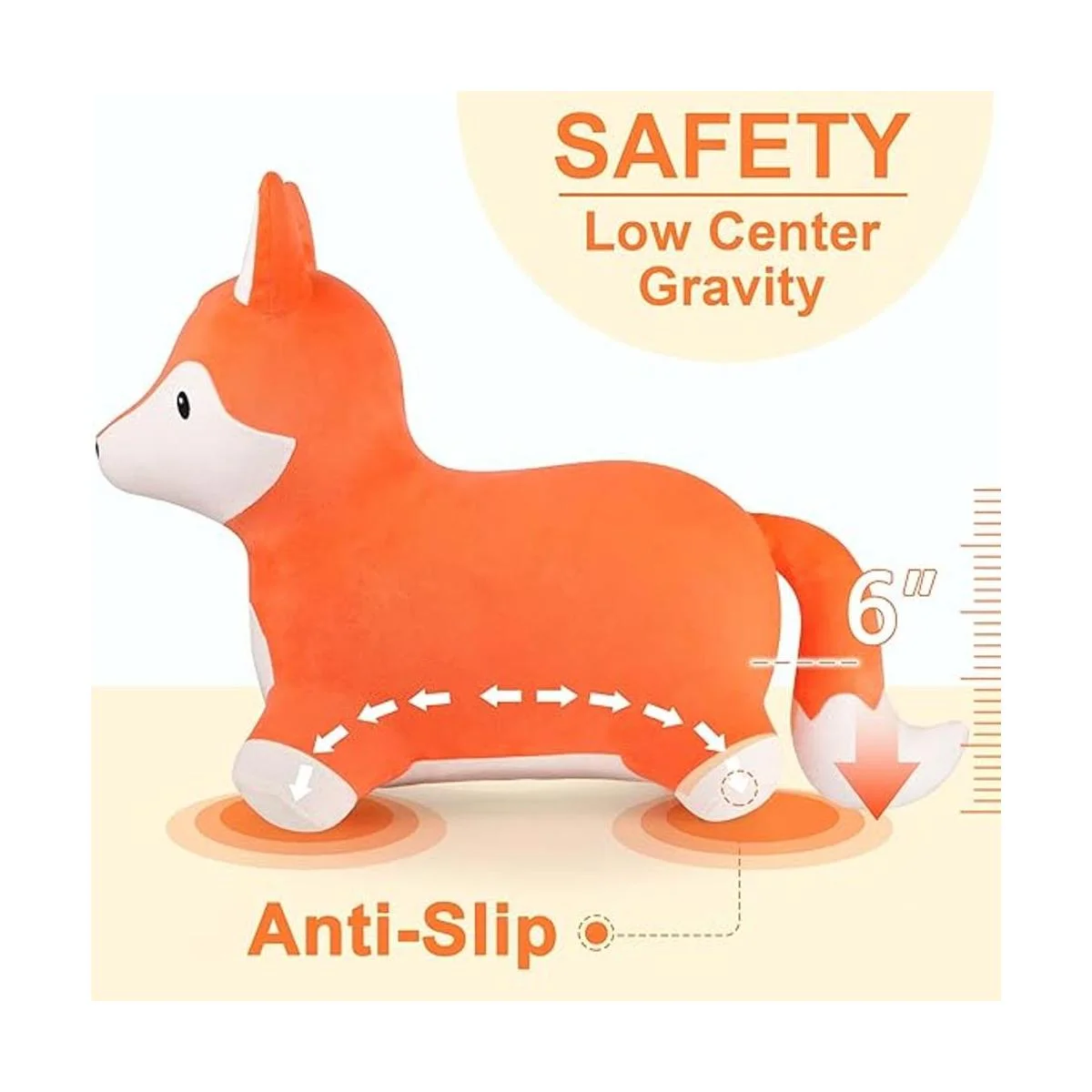 iPlay iLearn Bouncy Pals Caballo de salto de zorro_4