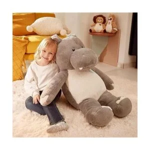IKASA Juguete de peluche gigante de hipopótamo gigante_4
