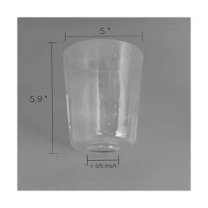 Anmire G0025 Juego de 2 sombras de cristal transparente_2