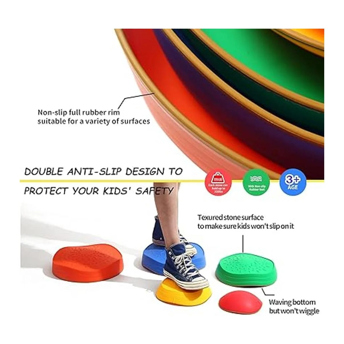 makarci Piedras de escalón para niños 5 piezas de piedras_2