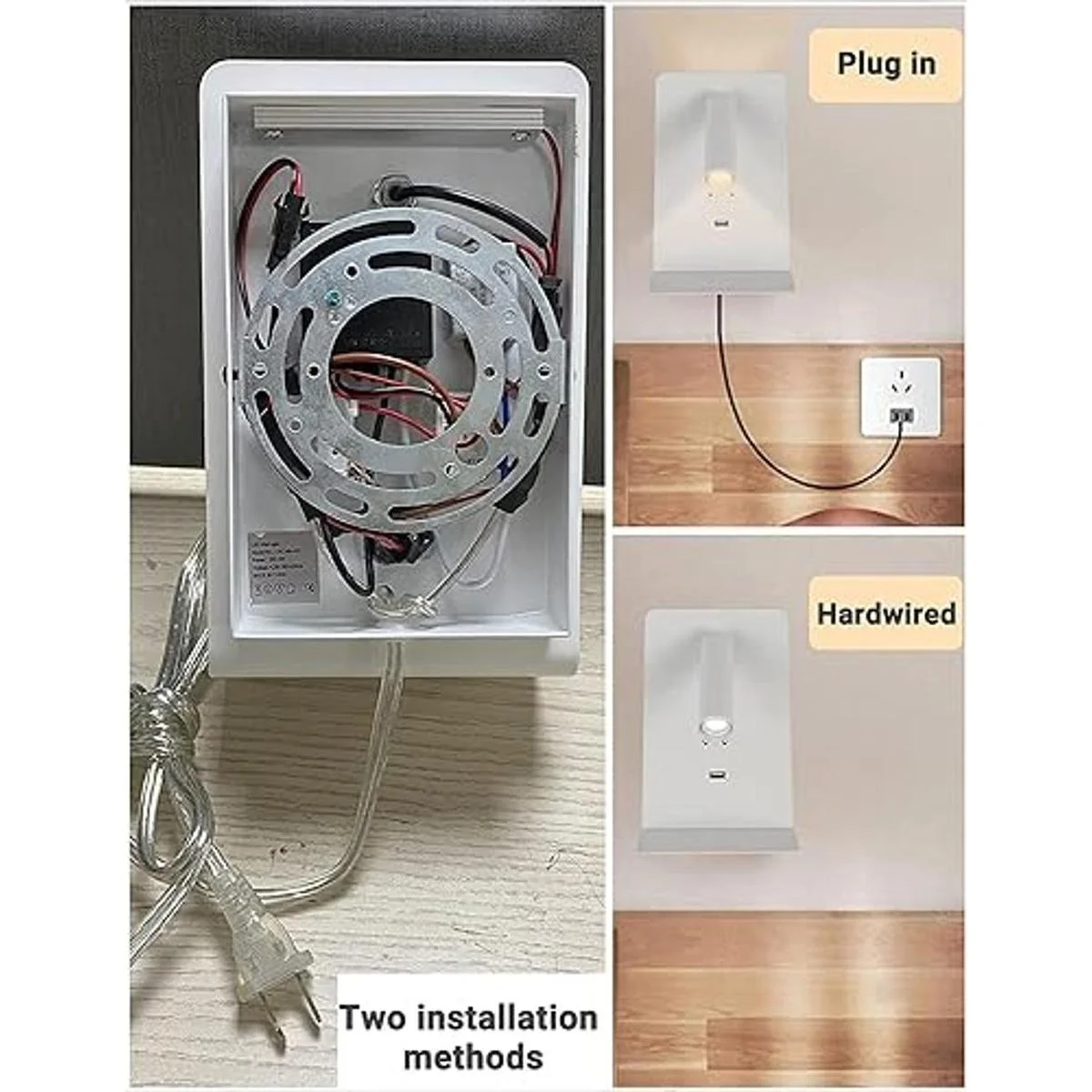 Lámpara de pared enchufable para dormitorio luz de_4