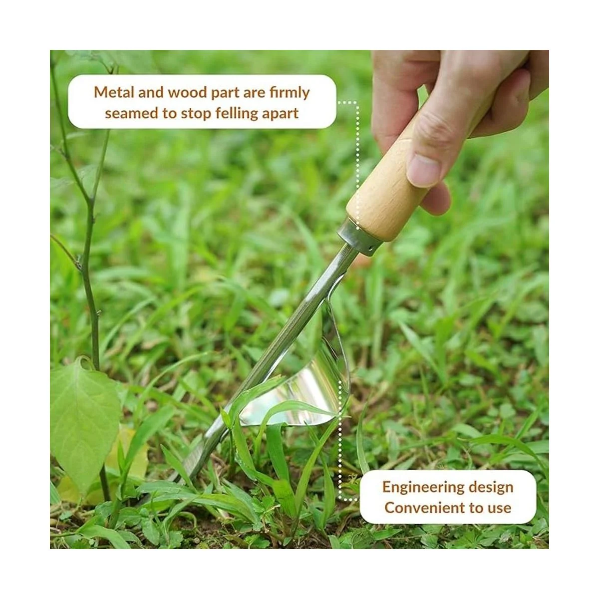 SOLIGT Herramientas de mano de jardinería de 8 piezas con_5