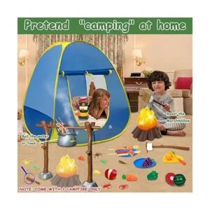 MITCIEN Tienda de campaña para niños con fogata juego de_2