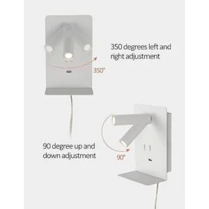 Lámpara de pared enchufable para dormitorio luz de_5