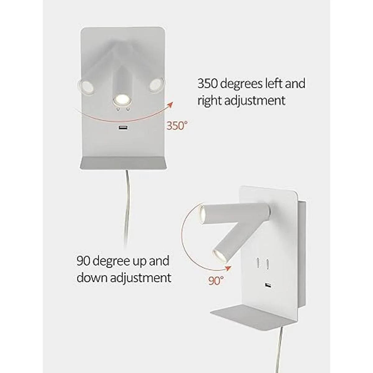 Lámpara de pared enchufable para dormitorio luz de_5