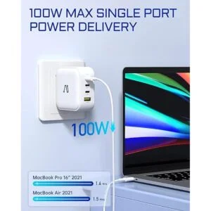 Aergiatech Cargador de pared USB C 100 W 4 puertos_2