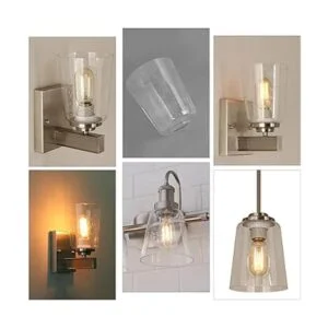 Anmire G0025 Juego de 2 sombras de cristal transparente_3