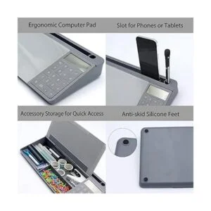 TOWON Pizarra blanca de vidrio de escritorio con_3