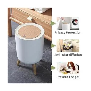 Bote de basura de 1.8 galones con tapa superior a presión_2