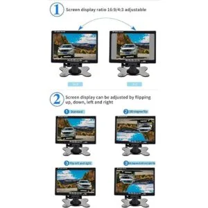 BQtech Monitor de cámara de respaldo de vehículo HD de 7_2