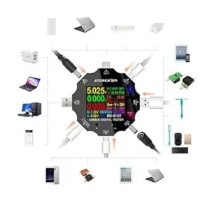 Probador USB C 3 en 1 tipo C DC5.5 medidor USB de carga_2