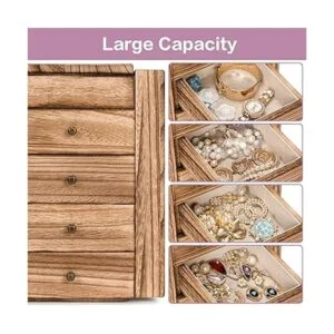 Meangood Joyero de madera para Wowen caja organizadora_4