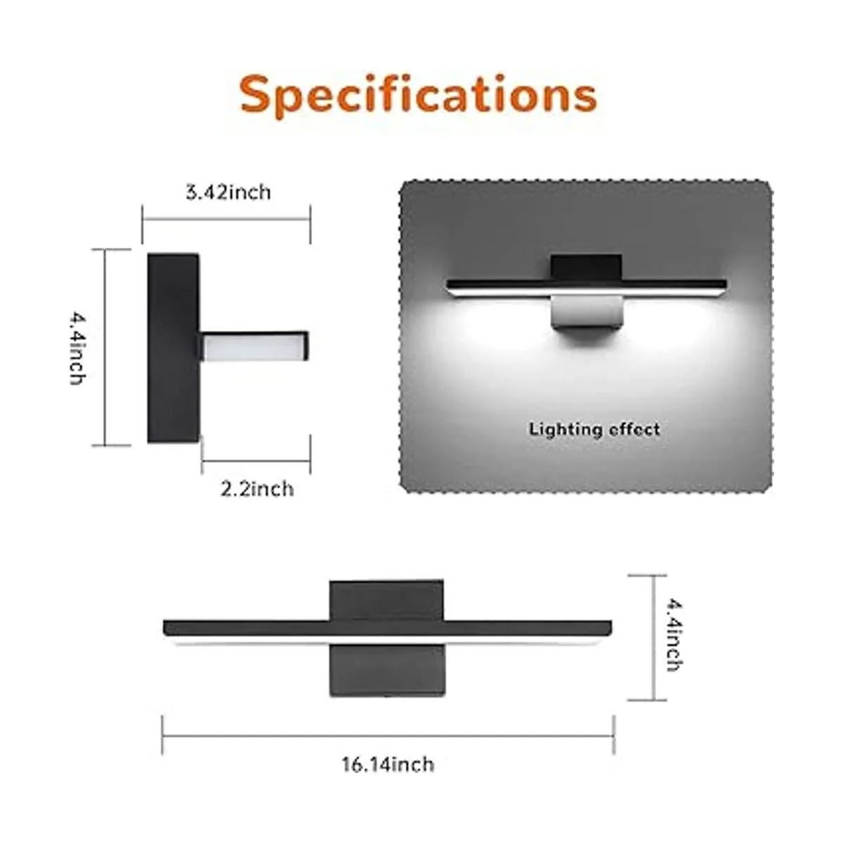 Lámparas de tocador de baño color negro modernas luces_3