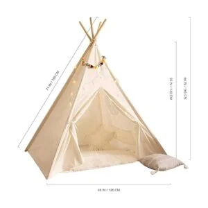 Tienda de campaña para tipis para niños con cadena de_2