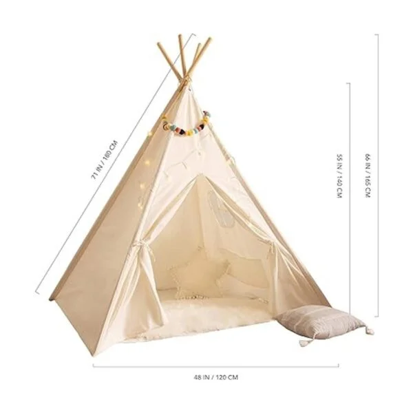 Tienda de campaña para tipis para niños con cadena de_2