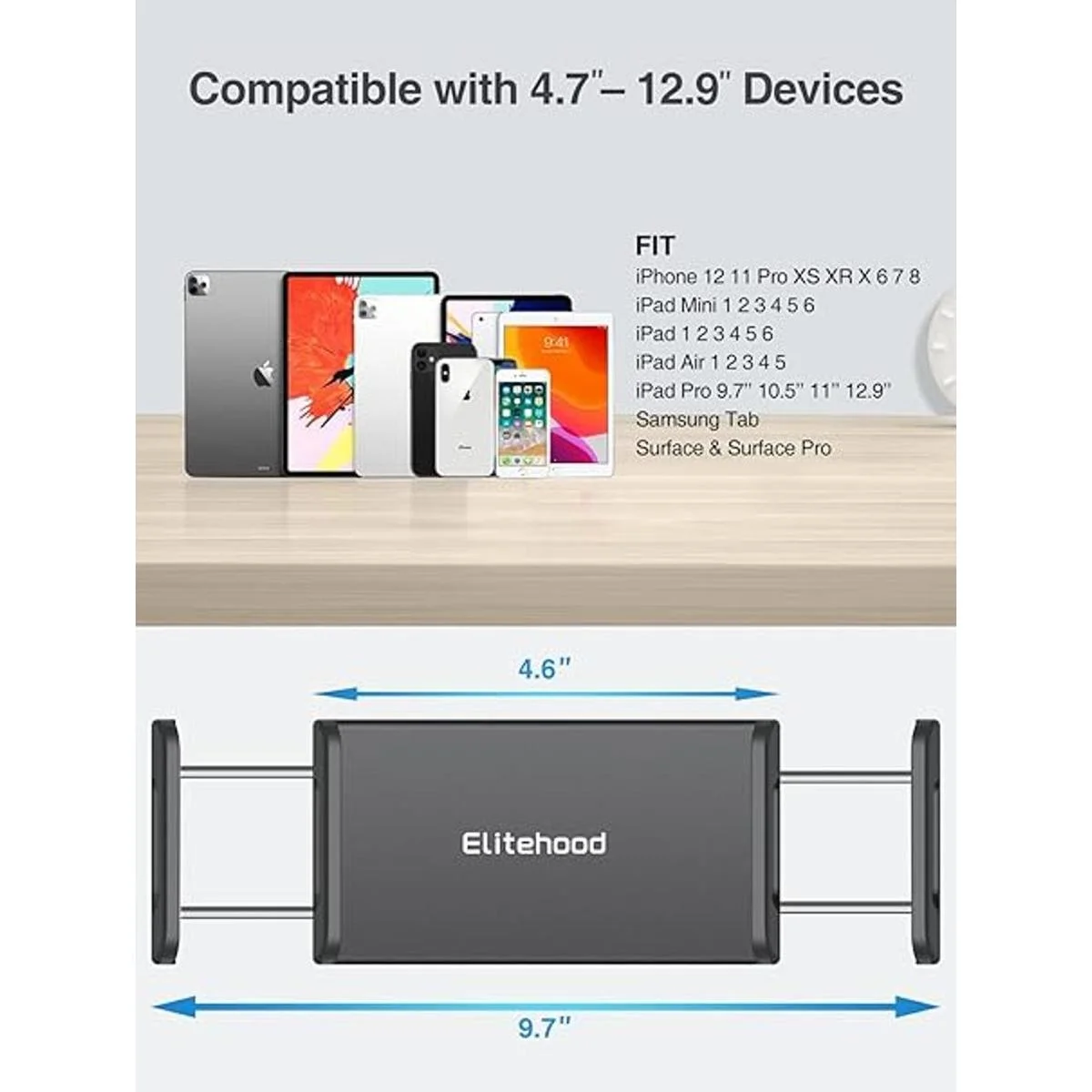 Elitehood Soporte de trípode de piso para tableta soporte_3