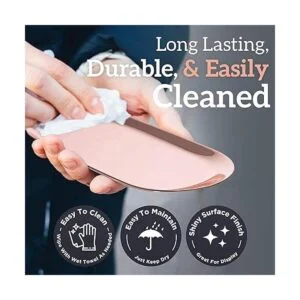 Bandeja para velas de oro rosa juego de 3 placa_5