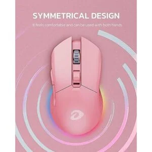 DAREU Ratón inalámbrico para juegos con cable rosa DAREU_6