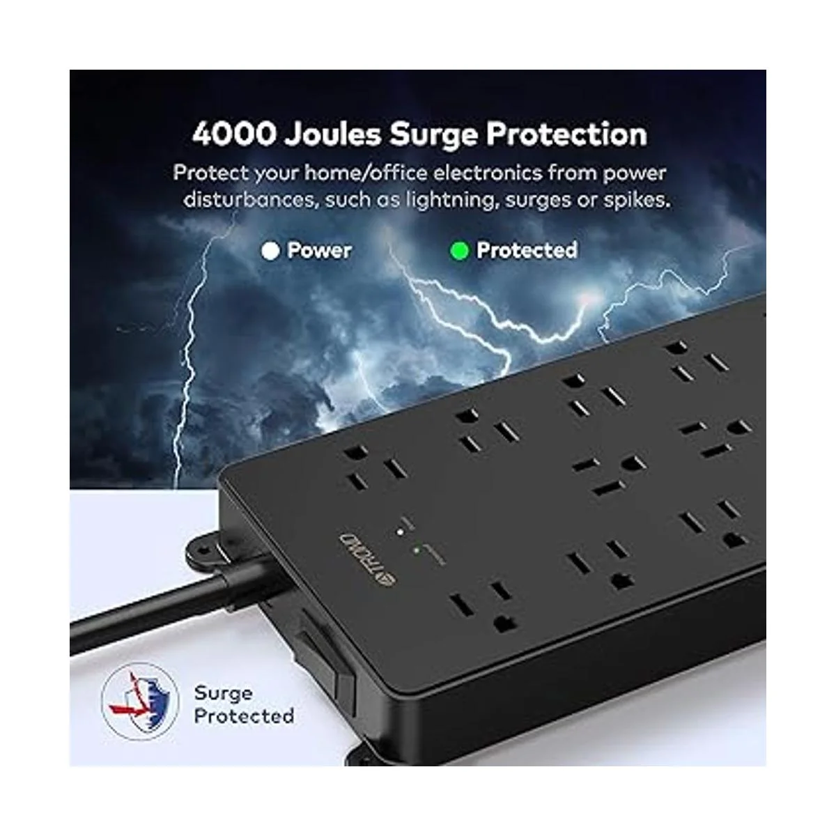 TROND Protector contra sobretensiones de 13 tomas 4000 J_6