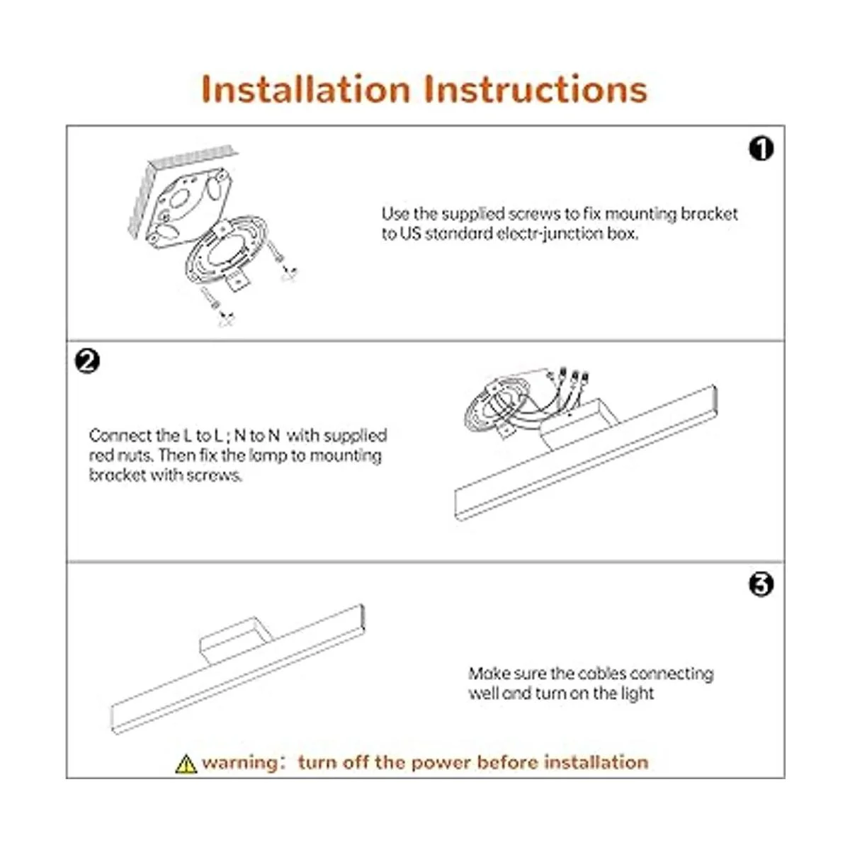 Lámparas de tocador de baño color negro modernas luces_5
