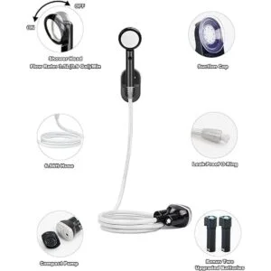 anngrowy Ducha portátil para campamento ducha al aire_2