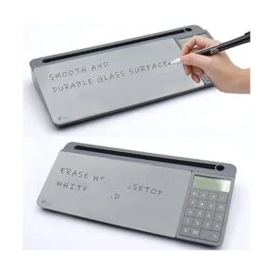 TOWON Pizarra blanca de vidrio de escritorio con_5