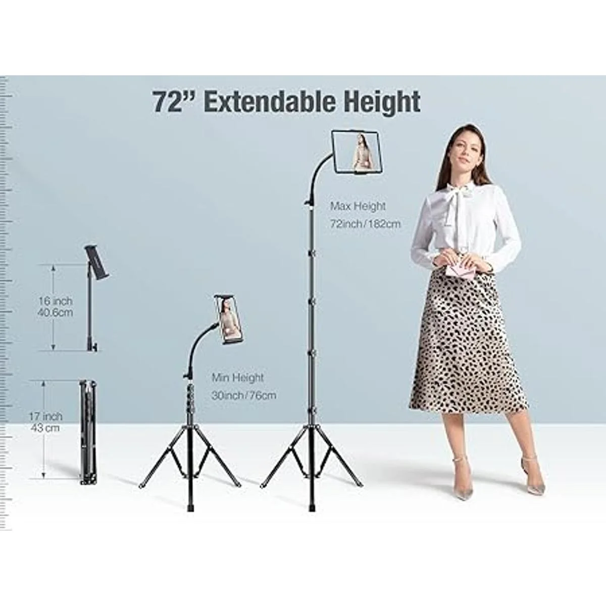 Elitehood Soporte de trípode de piso para tableta soporte_2