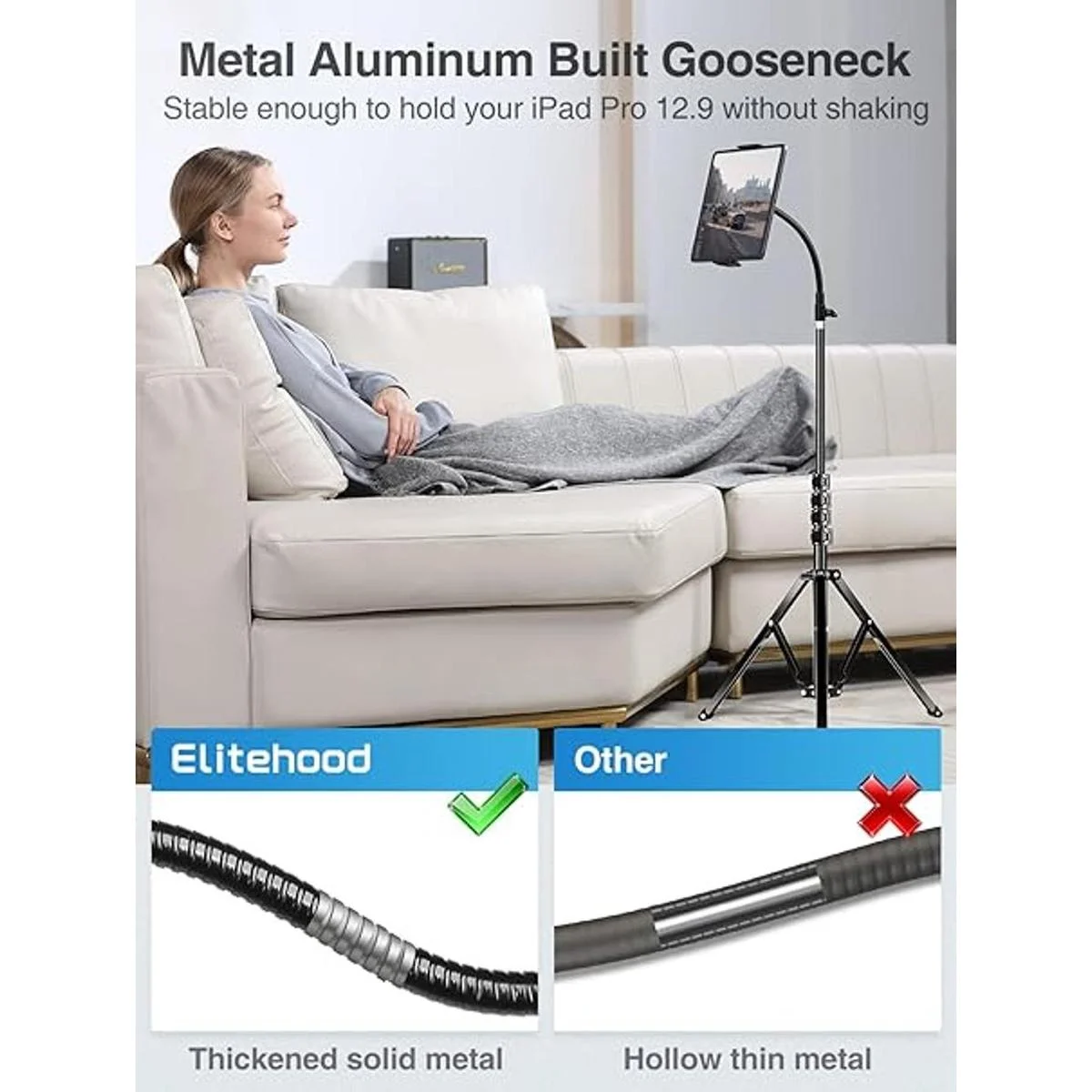 Elitehood Soporte de trípode de piso para tableta soporte_4