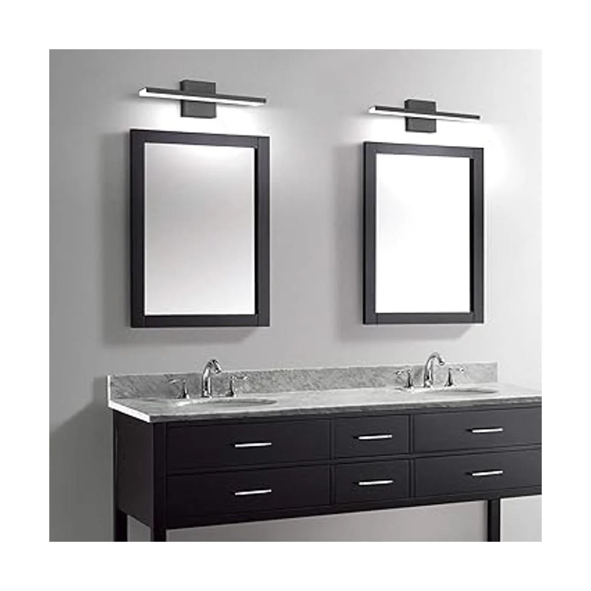 Lámparas de tocador de baño color negro modernas luces_2
