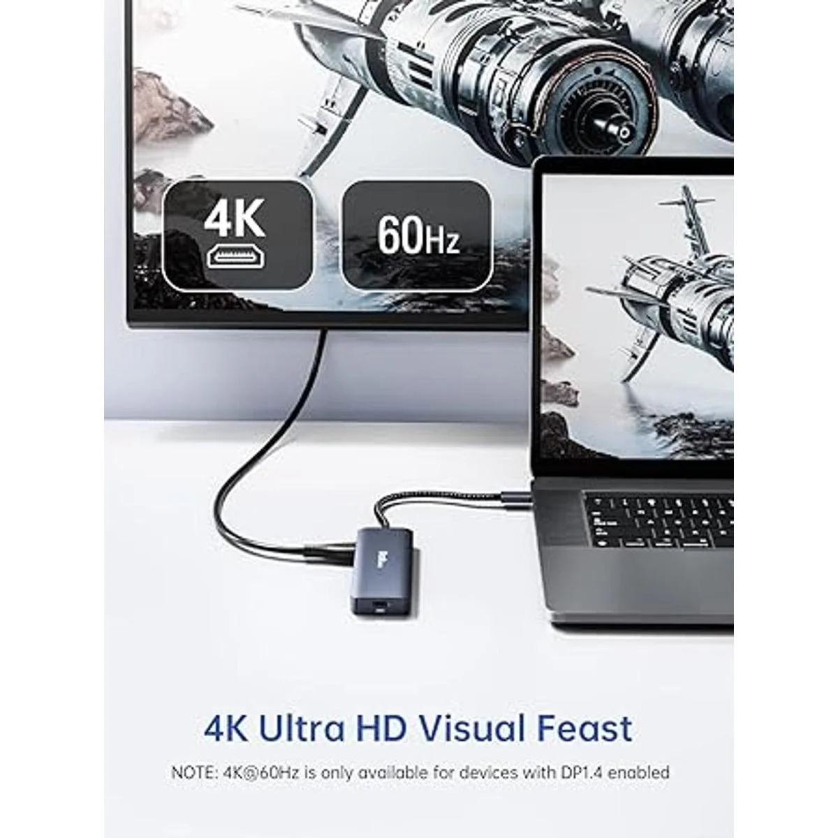 USB C HUB HDMI 4K 60Hz adaptador multipuerto USBC 5 en 1_3