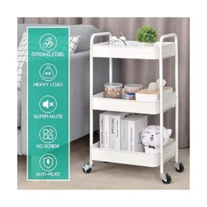 TOOLF Carrito rodante de 3 niveles carrito utilitario de_2